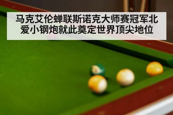 马克艾伦蝉联斯诺克大师赛冠军北爱小钢炮就此奠定世界顶尖地位